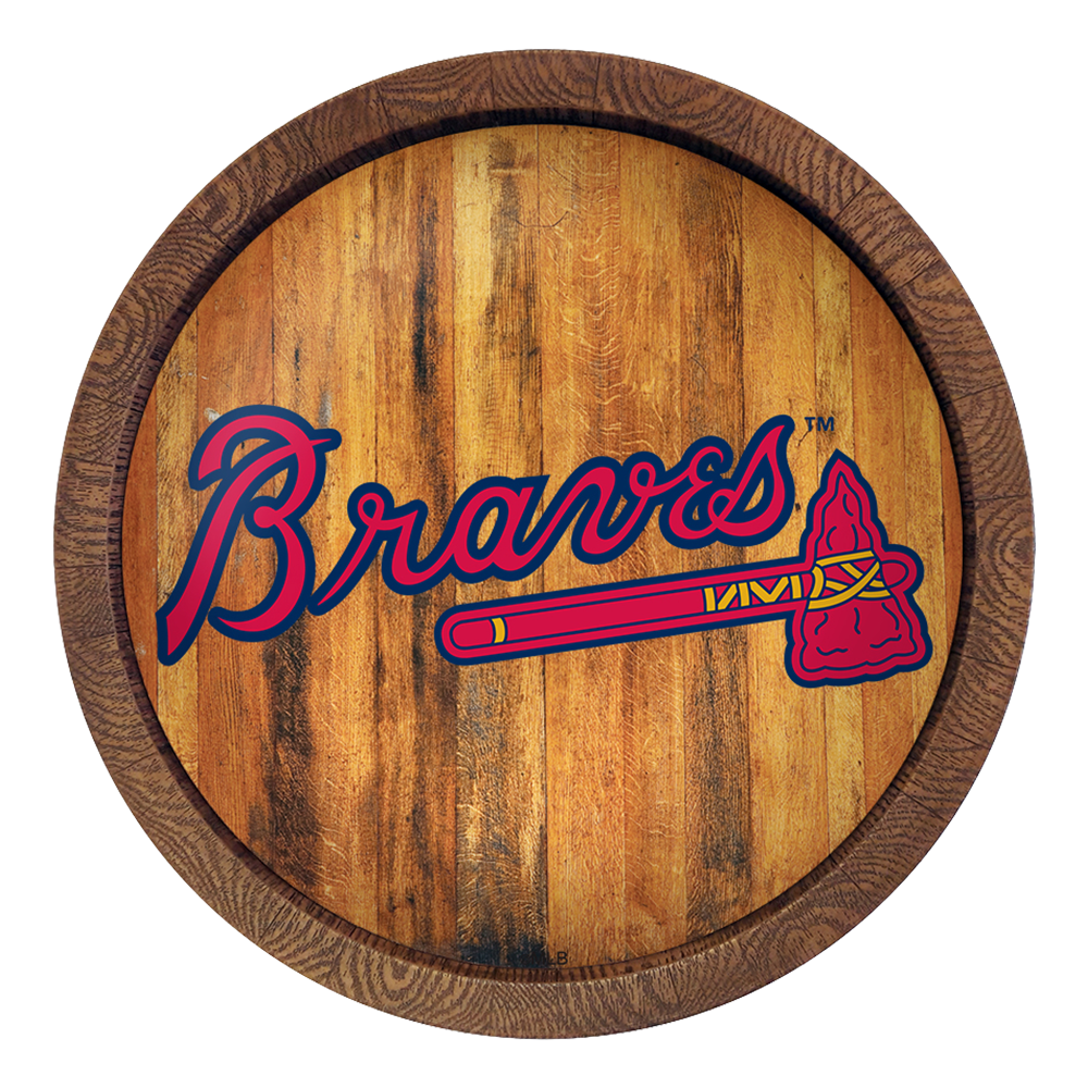 Atlanta Braves "Faux" Barrel Top Sign  