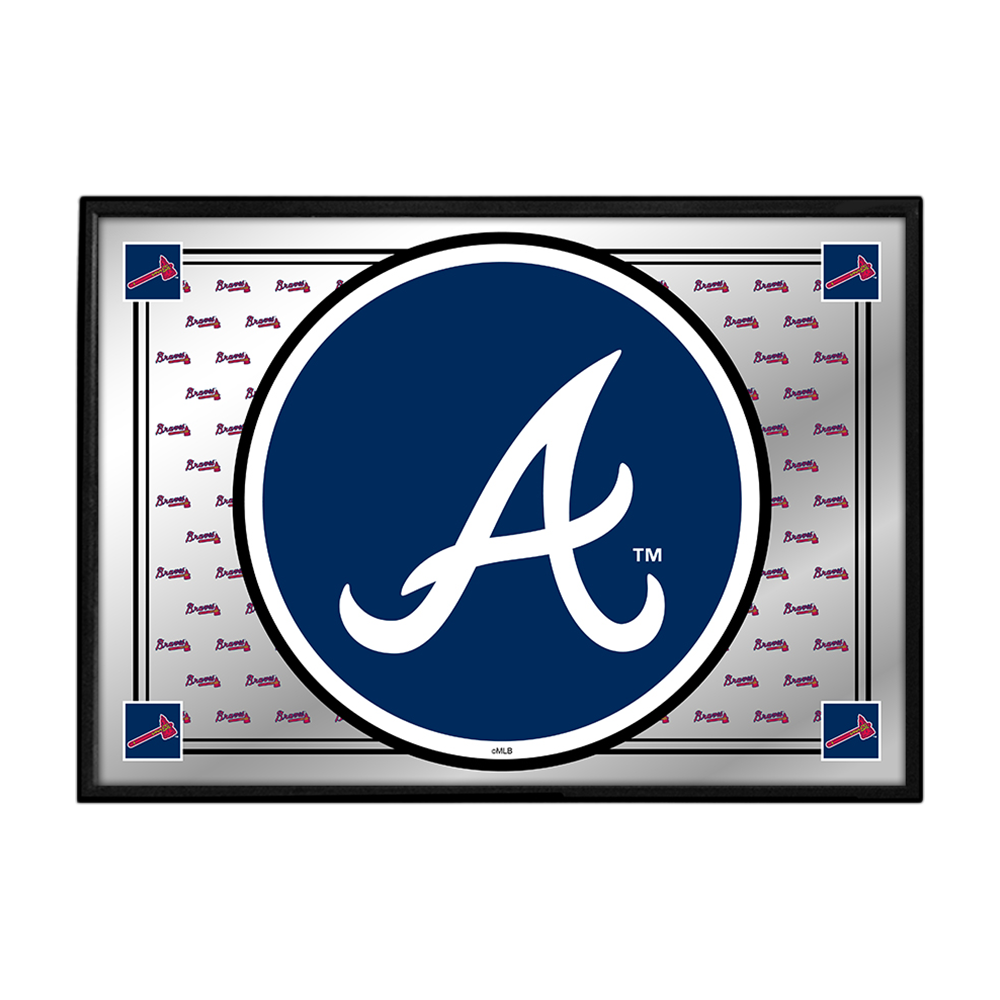 Atlanta Braves Team Spirit - Framed Mirrored Wall Sign  
