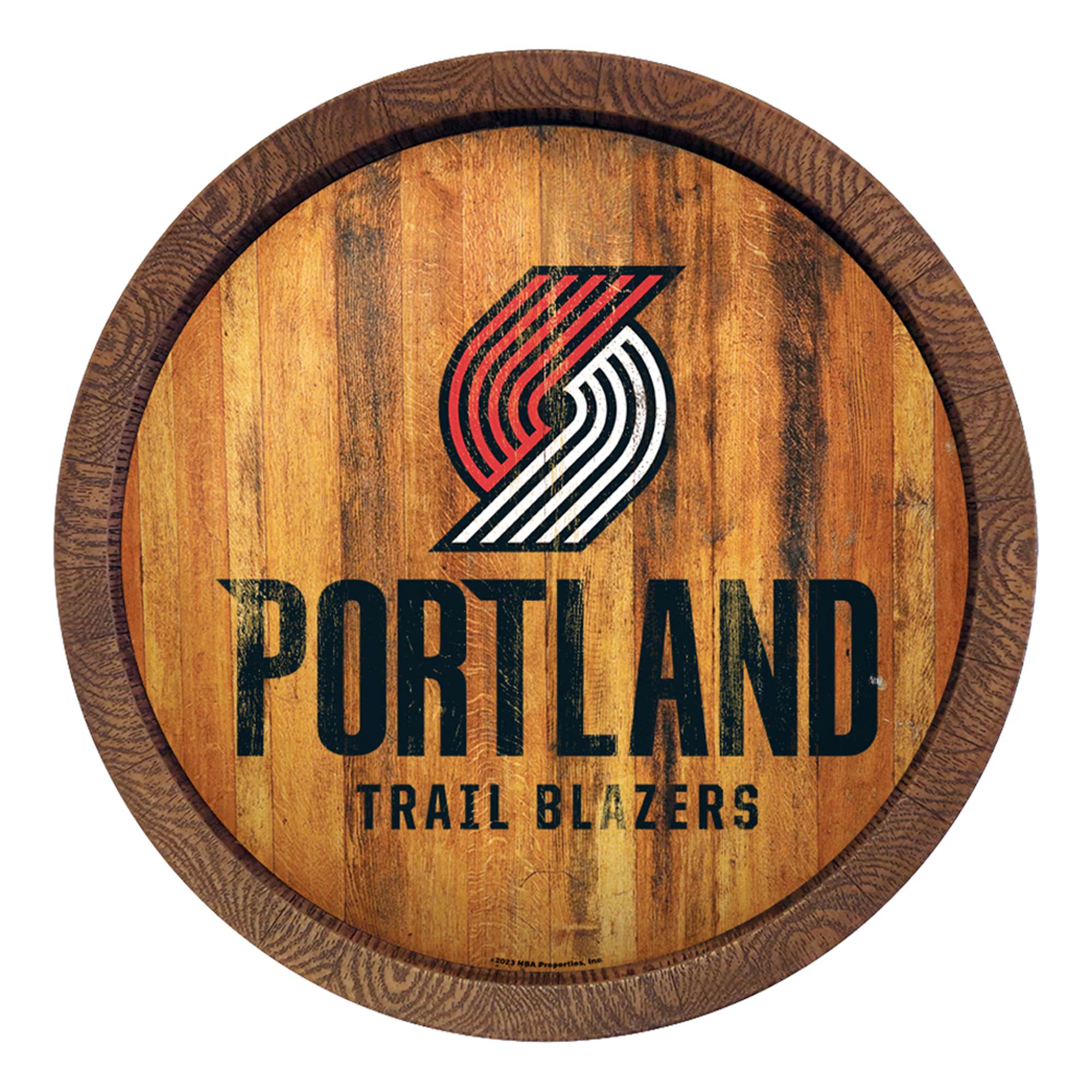Portland Trail Blazers: Logo - "Faux" Barrel Top Sign  