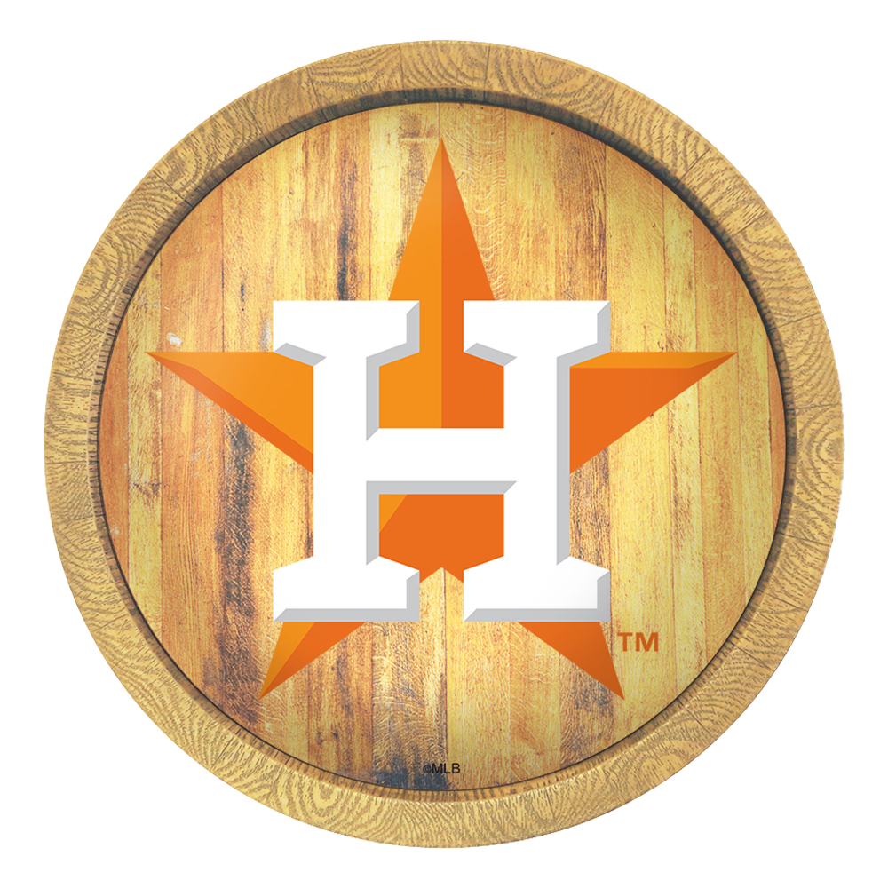 Houston Astros Logo - "Faux" Barrel Top Sign  