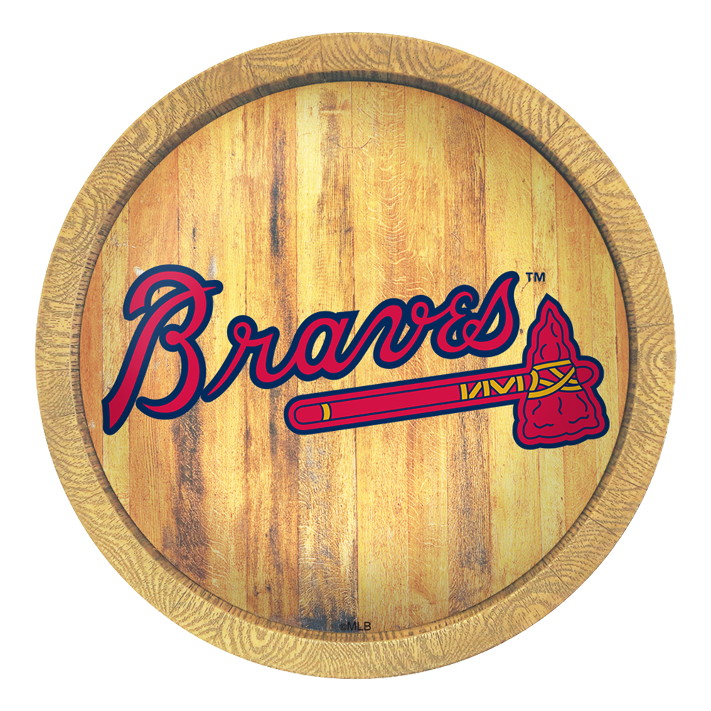 Atlanta Braves "Faux" Barrel Top Sign  