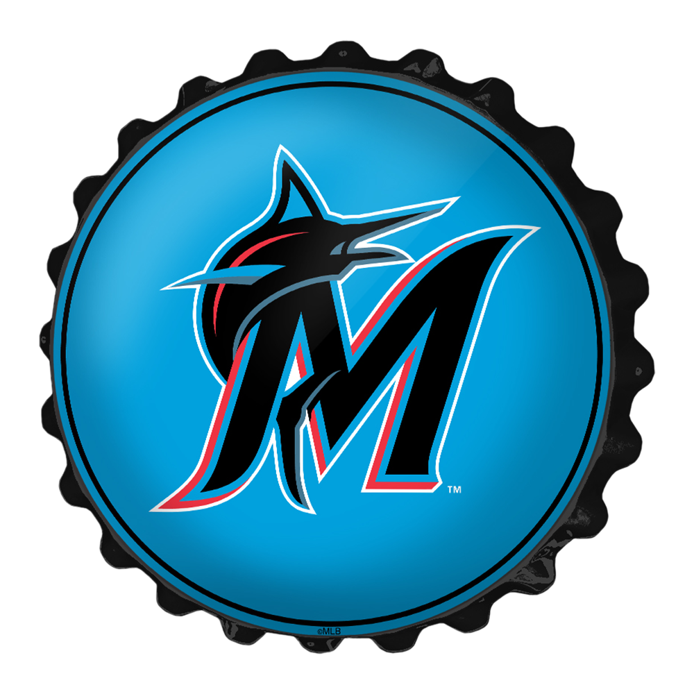 Miami Marlins Logo - Bottle Cap Wall Sign  