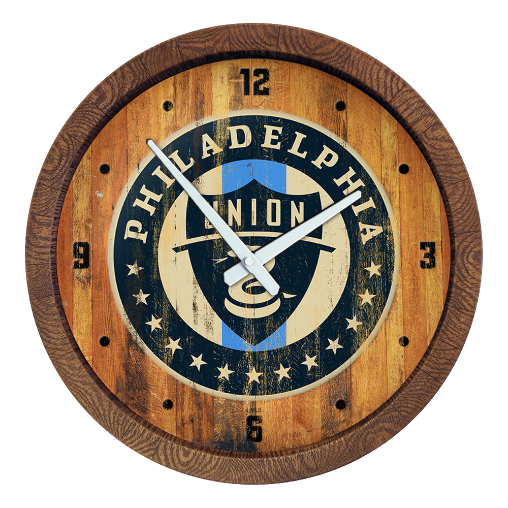 Philadelphia Union: Weathered "Faux" Barrel Top Clock  