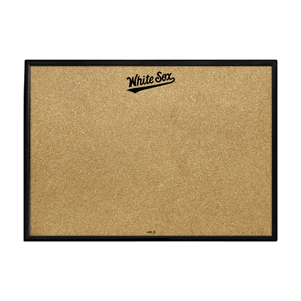 Chicago White Sox Wordmark - Framed Corkboard  