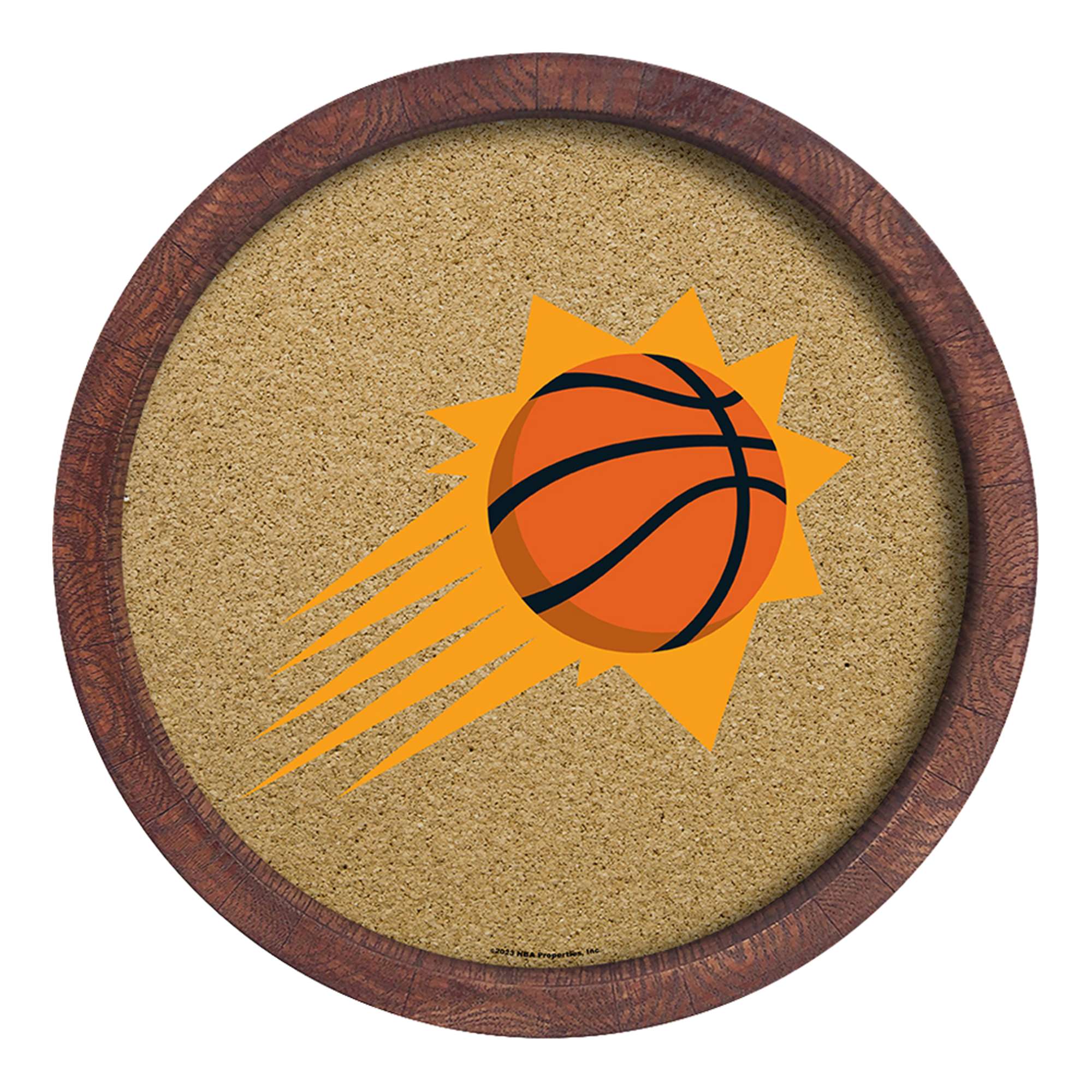 Phoenix Suns: "Faux" Barrel Framed Cork Board    