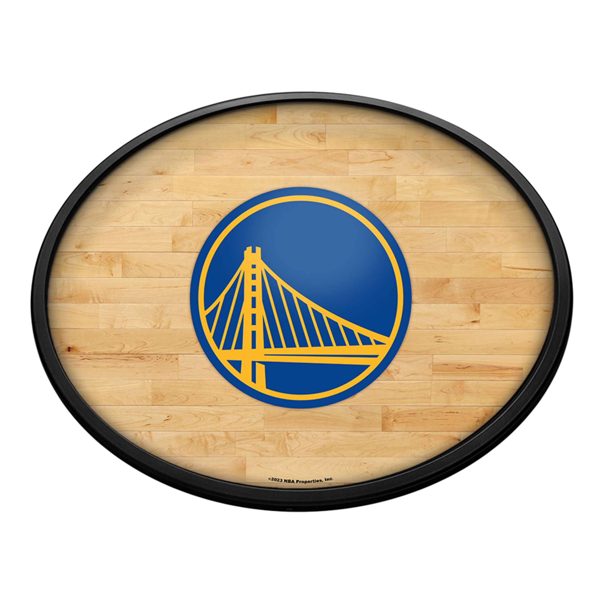 Golden State Warriors: Oval Slimline Lighted Wall Sign