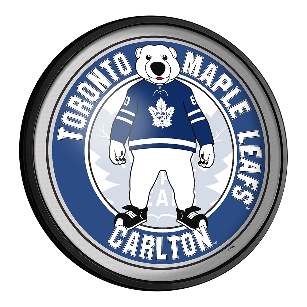 Toronto Maple Leafs Carlton - Round Slimline Lighted Wall Sign  
