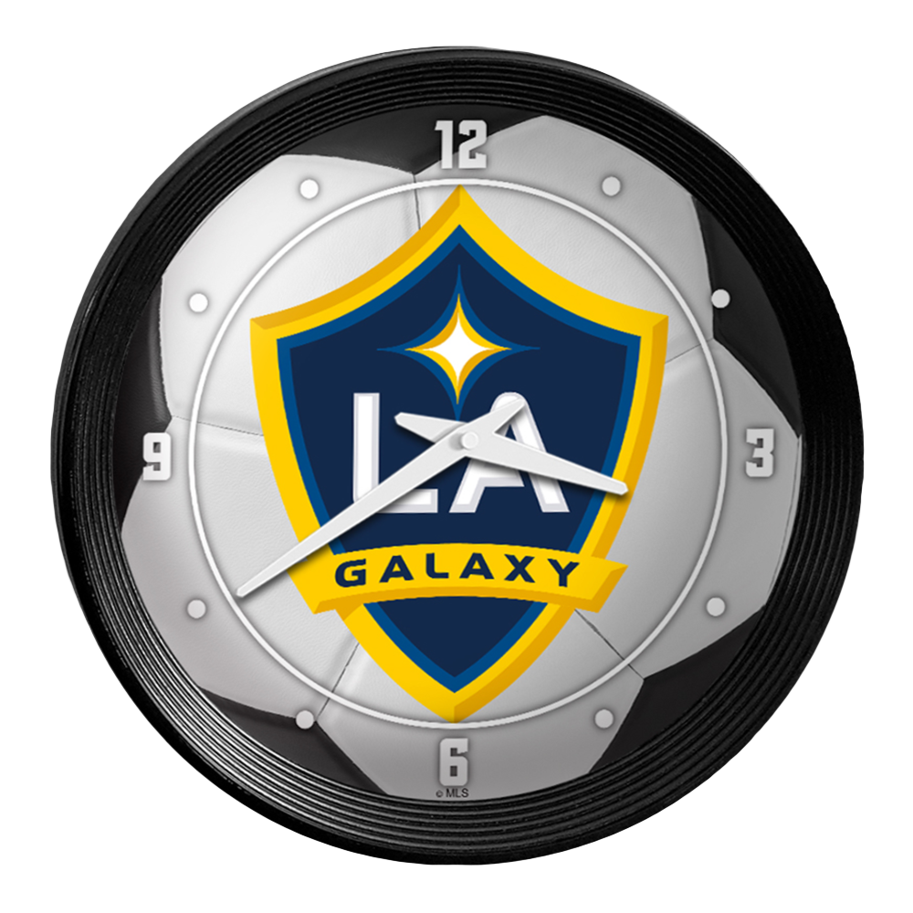 LA Galaxy: Soccer Ball - Ribbed Frame Wall Clock