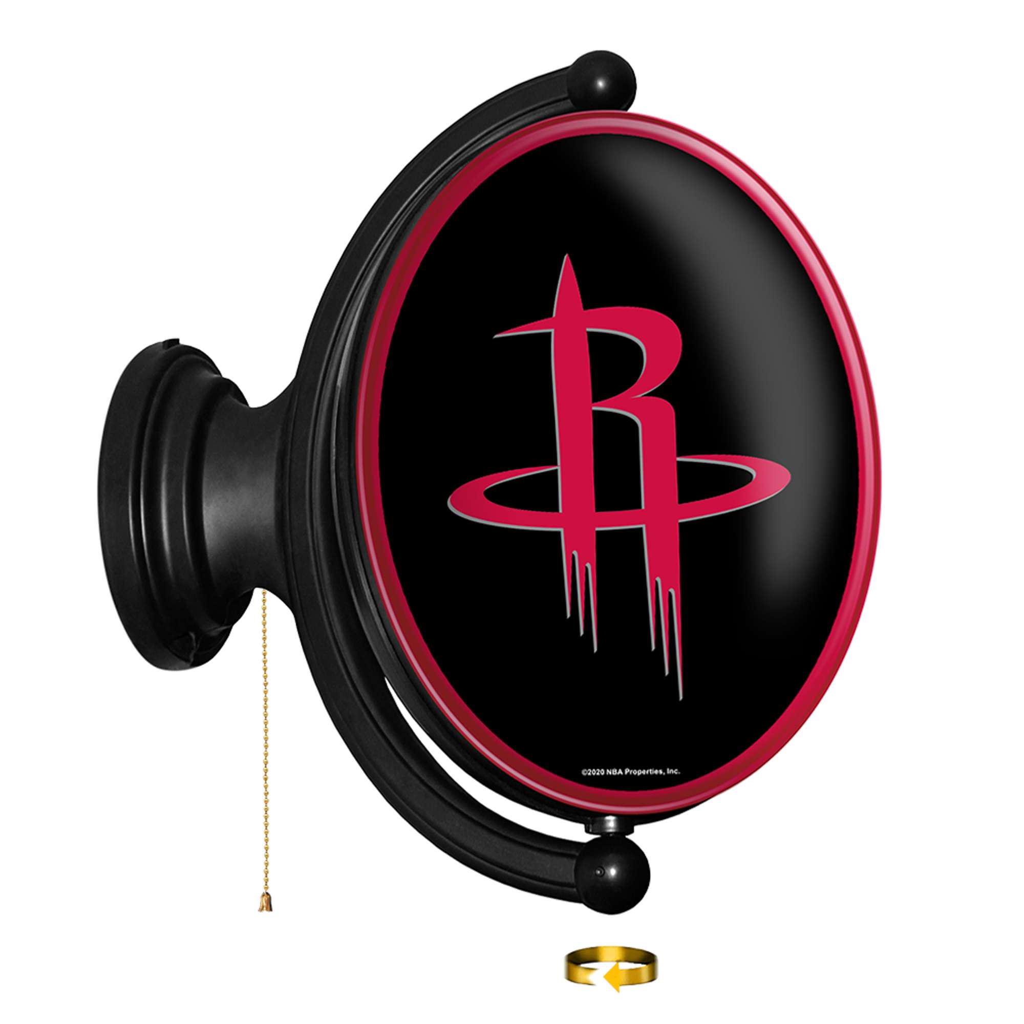 Houston Rockets: Original Oval Rotating Lighted Wall Sign