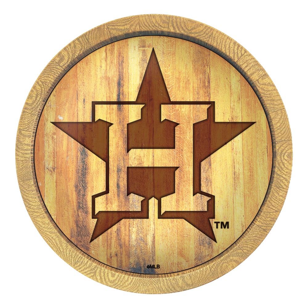 Houston Astros Logo - Branded "Faux" Barrel Top Sign  