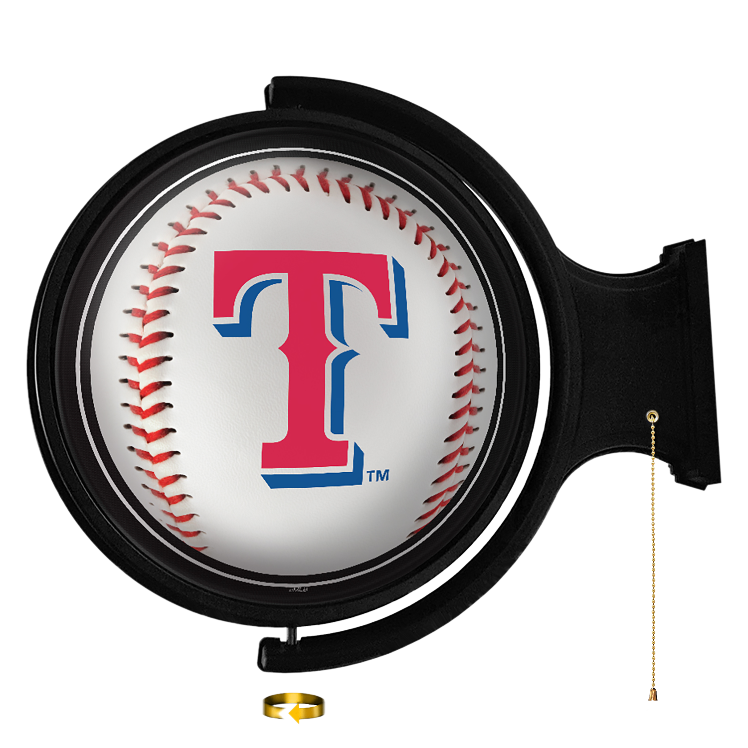 Texas Rangers Baseball - Original Round Rotating Lighted Wall Sign  