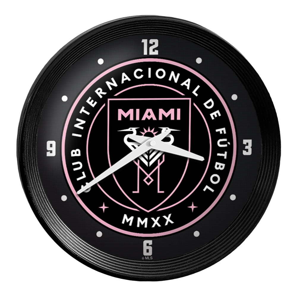 Inter Miami CF: Ribbed Frame Wall Clock  