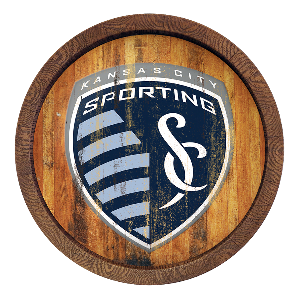 Sporting Kansas City: Weathered "Faux" Barrel Top Sign  