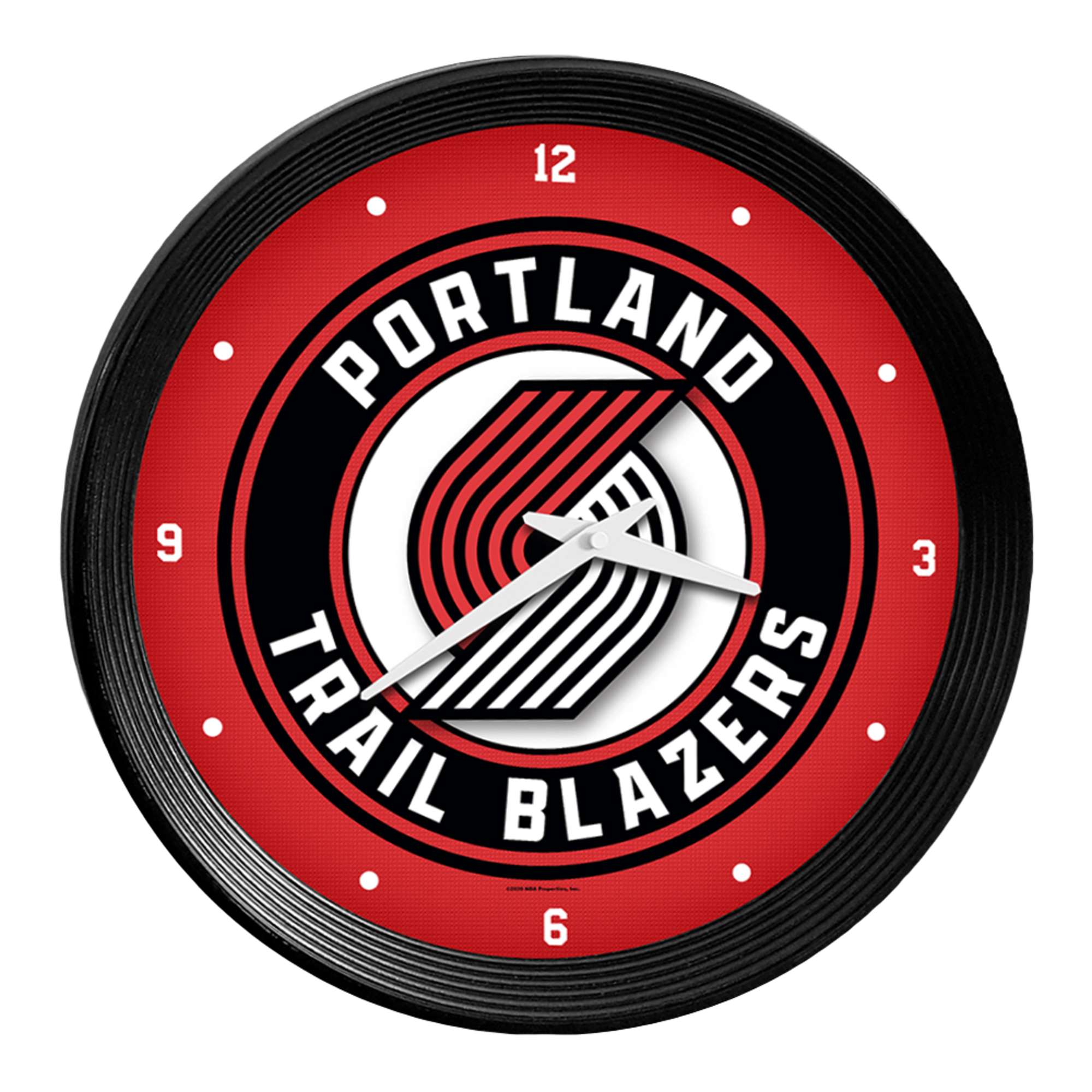 Portland Trail Blazers: Ribbed Frame Wall Clock