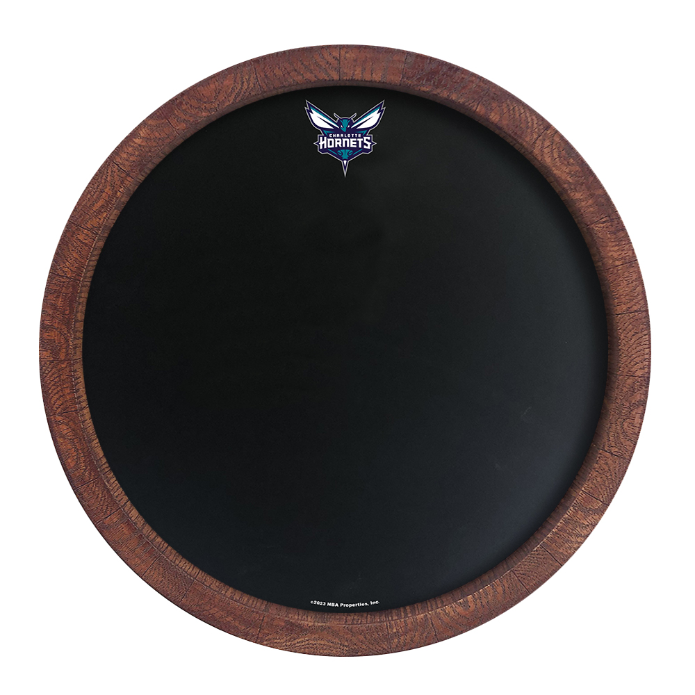 Charlotte Hornets: "Faux" Barrel Framed Chalkboard    