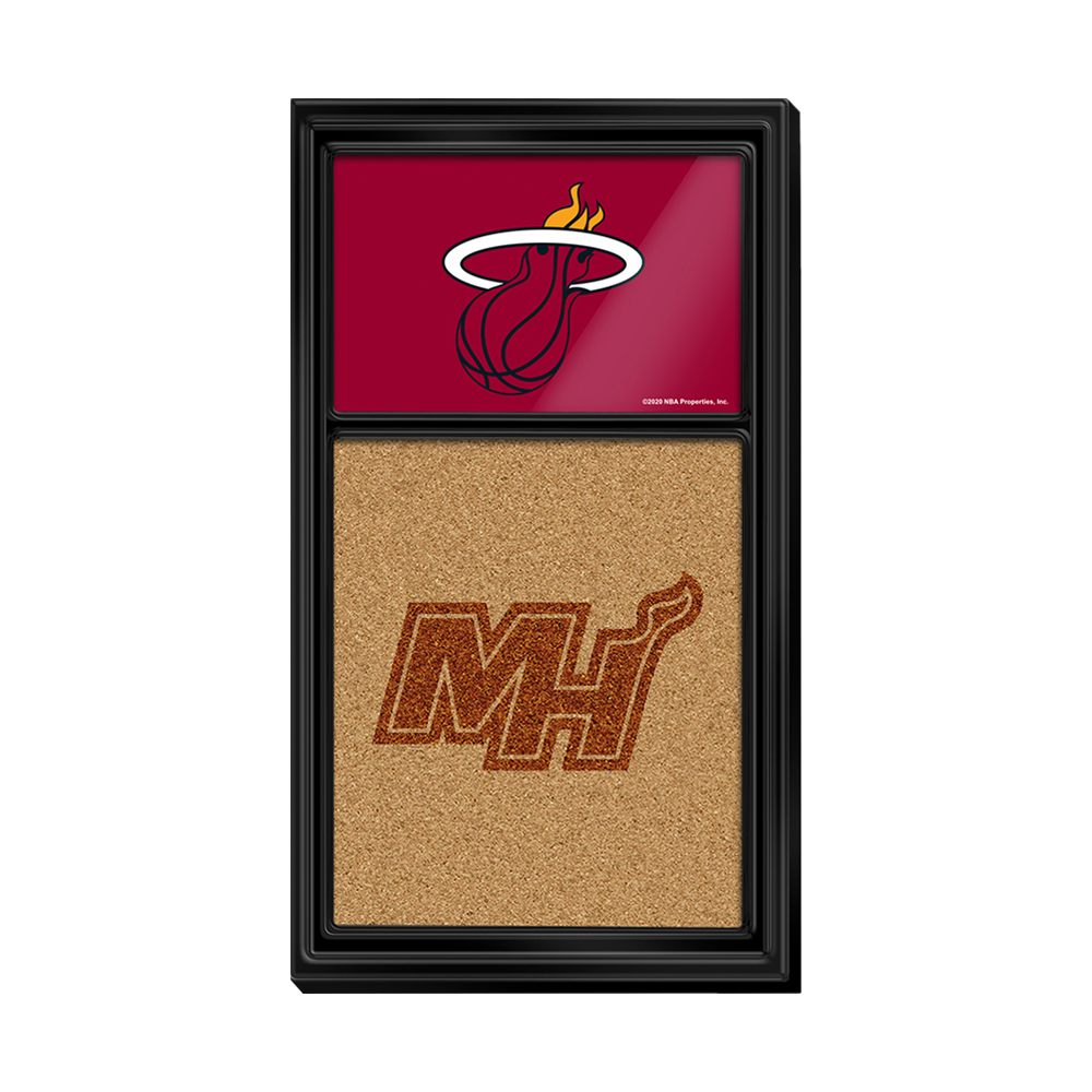 Miami Heat: Dual Logo - Cork Note Board