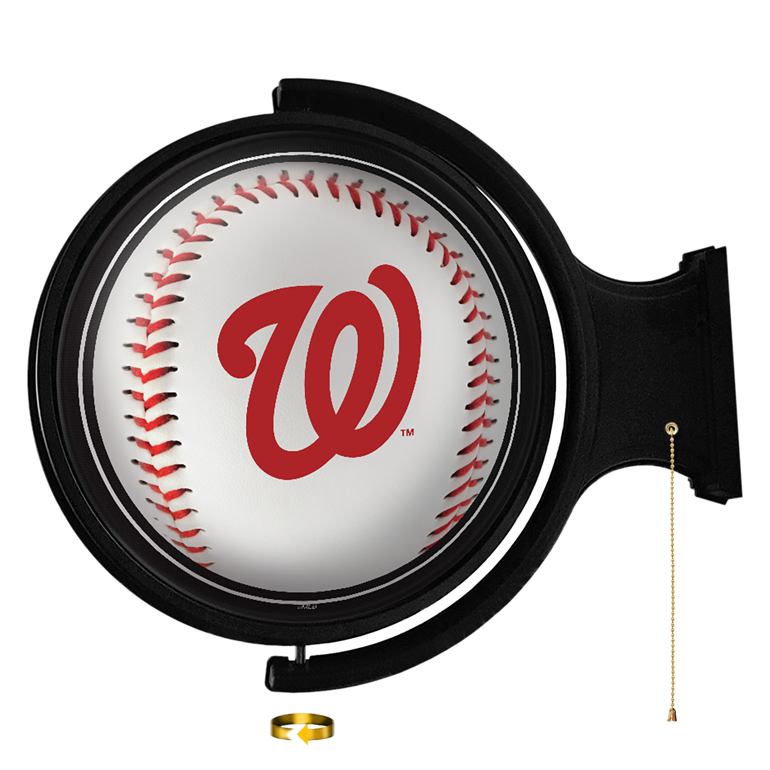 Washington Nationals Baseball - Original Round Rotating Lighted Wall Sign  