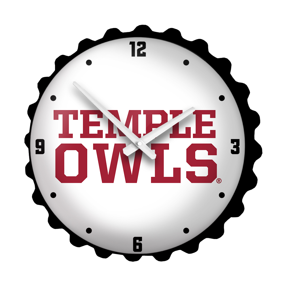 Temple Owls Bottle Cap Wall Clock