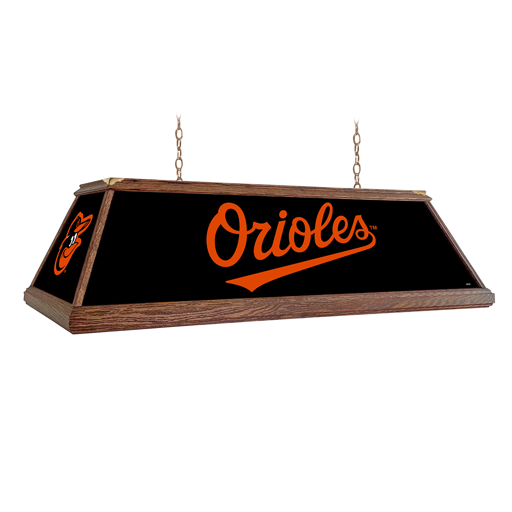 Baltimore Orioles Premium Wood Pool Table Light  