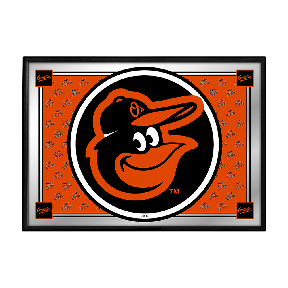 Baltimore Orioles Team Spirit - Framed Mirrored Wall Sign  