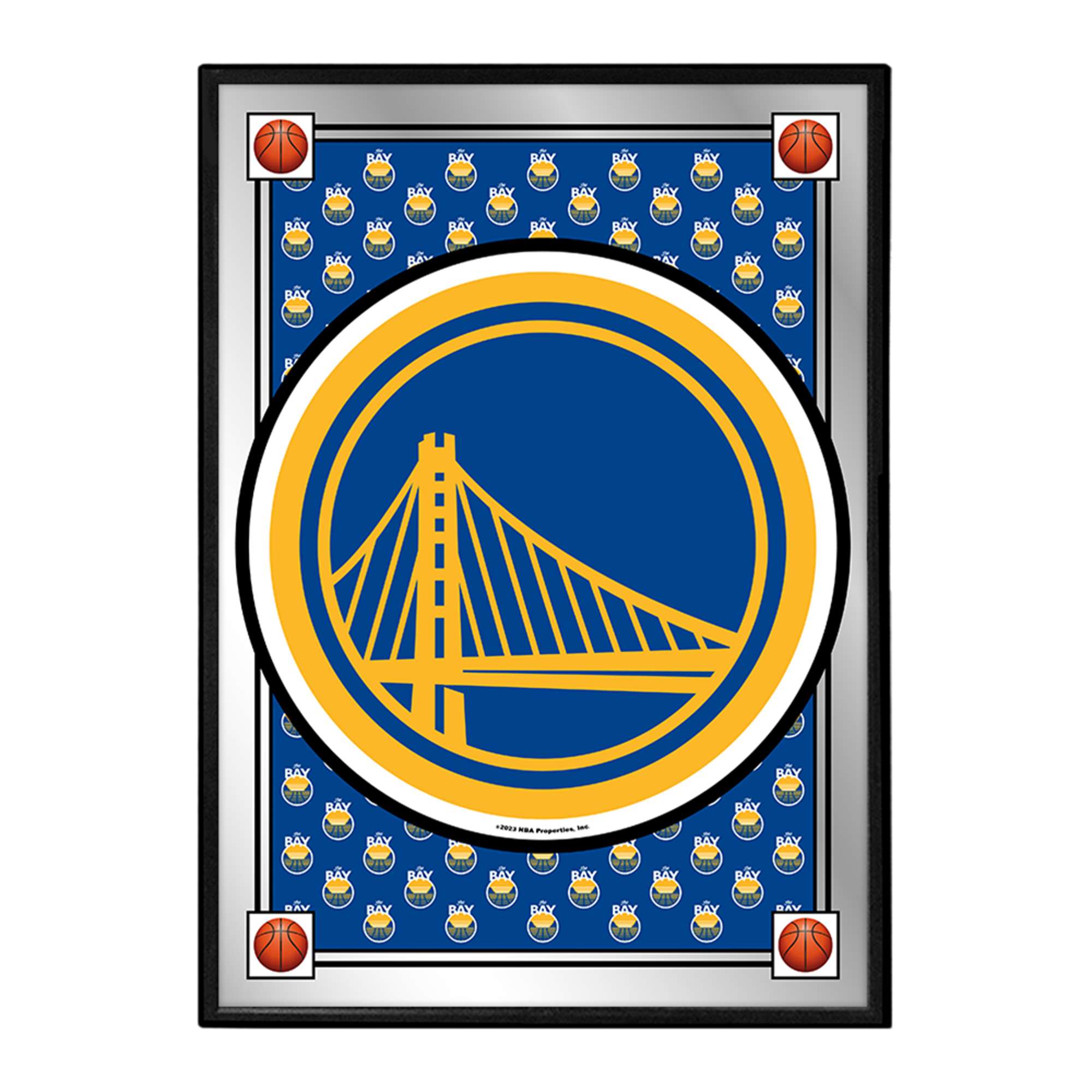Golden State Warriors: Team Spirit - Framed Mirrored Wall Sign    
