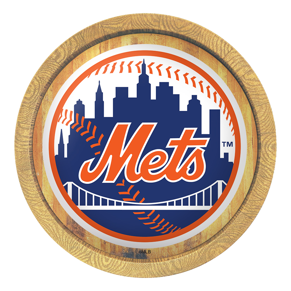 New York Mets "Faux" Barrel Top Sign  