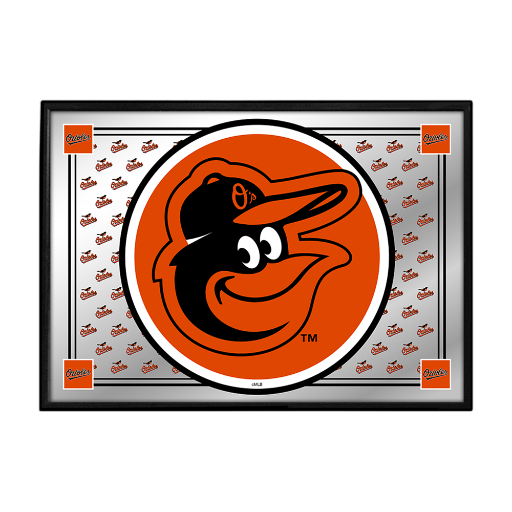Baltimore Orioles Team Spirit - Framed Mirrored Wall Sign  