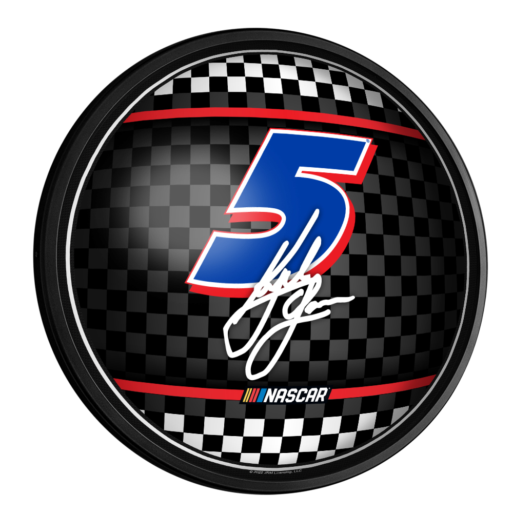 Kyle Larson: Round Slimline Lighted Wall Sign