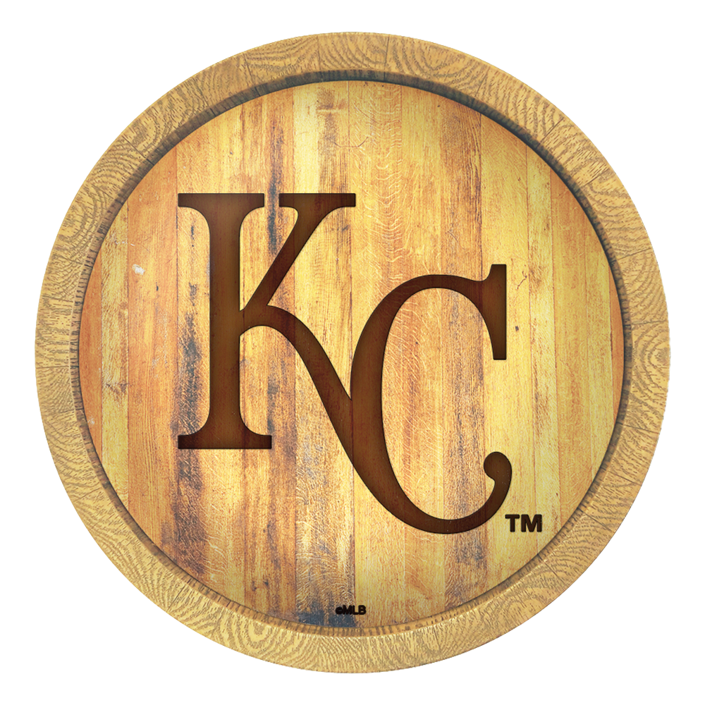 Kansas City Royals Branded "Faux" Barrel Top Sign  