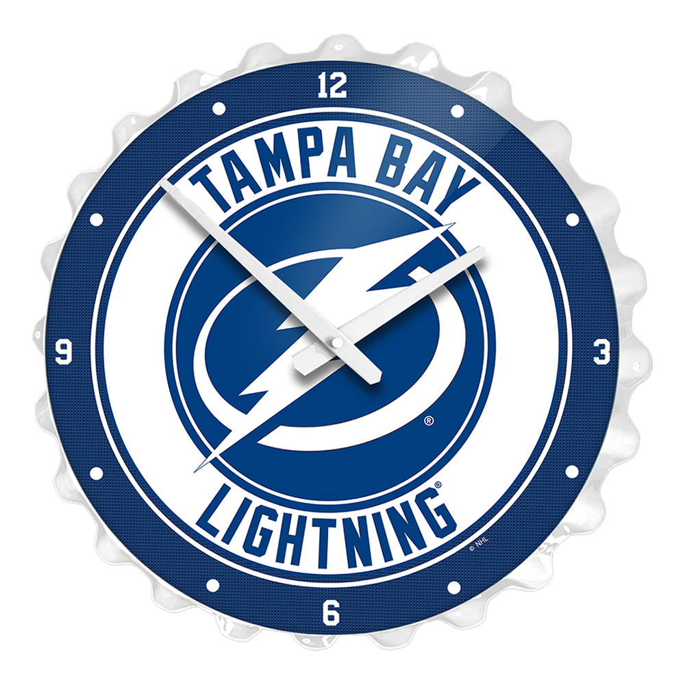 Tampa Bay Lightning Bottle Cap Wall Clock  