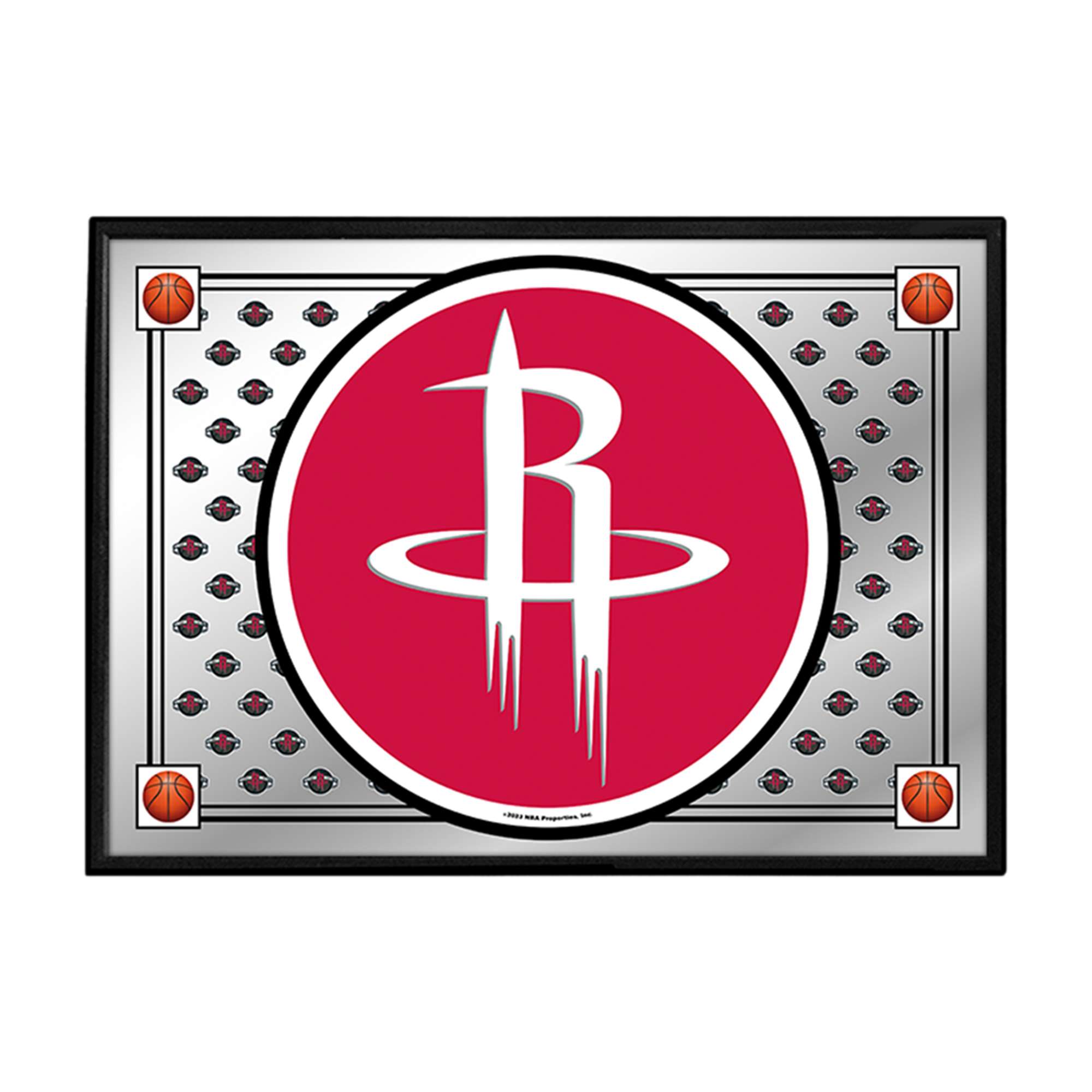 Houston Rockets: Team Spirit - Framed Mirrored Wall Sign