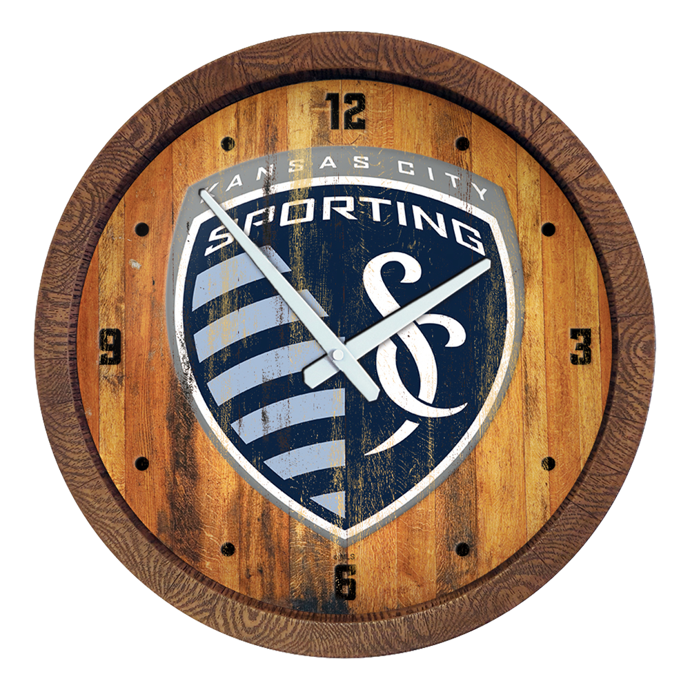 Sporting Kansas City: Weathered "Faux" Barrel Top Clock  