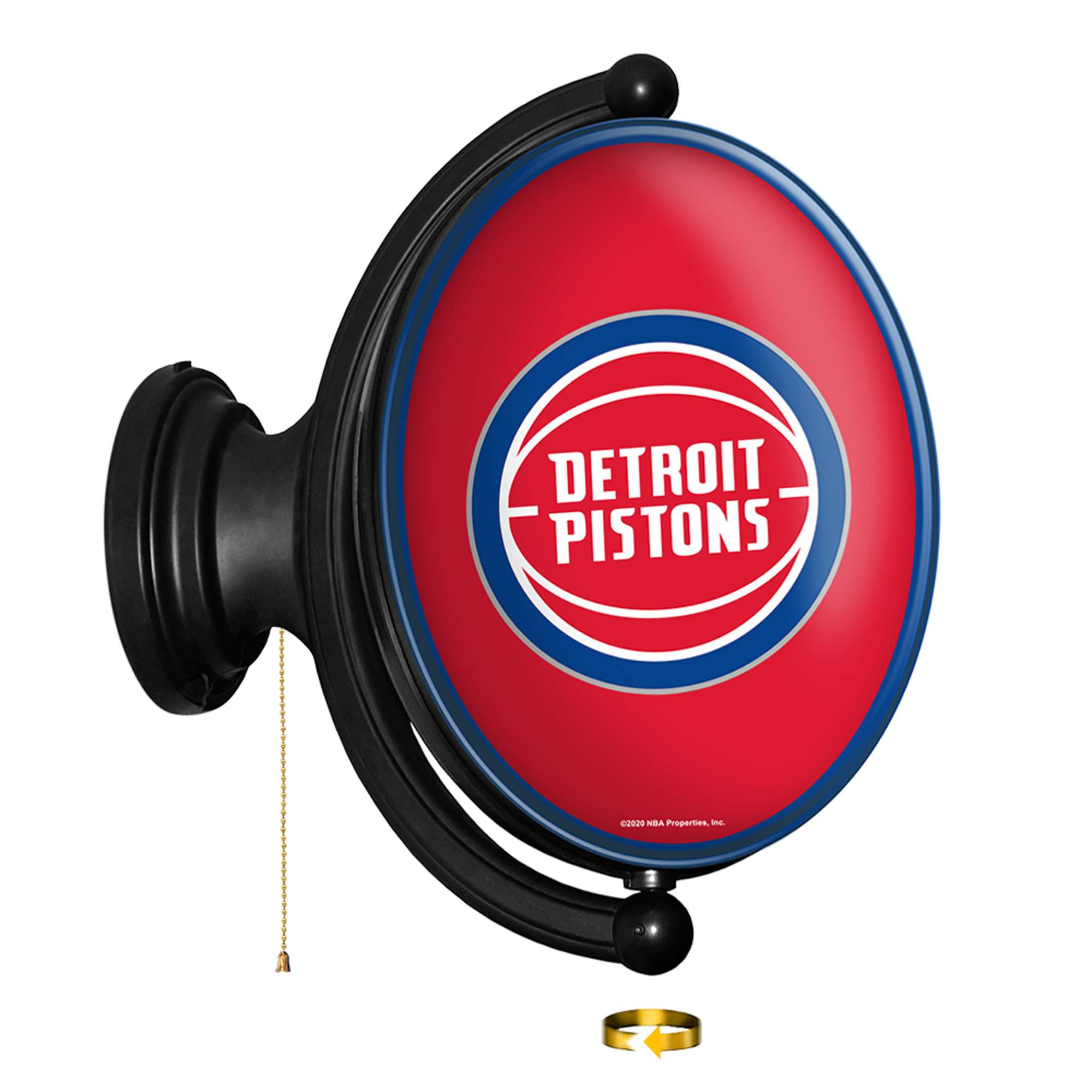 Detroit Pistons: Original Oval Rotating Lighted Wall Sign
