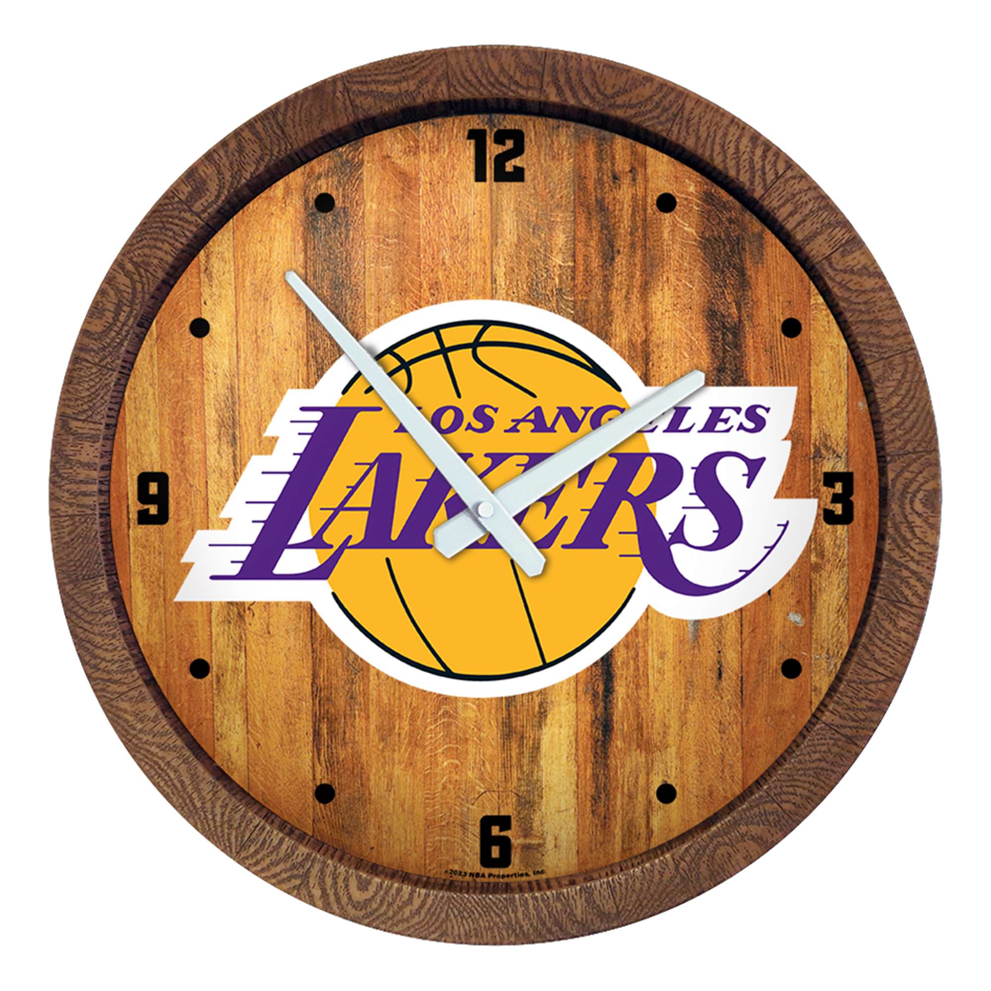 Los Angeles Lakers: "Faux" Barrel Top Clock    