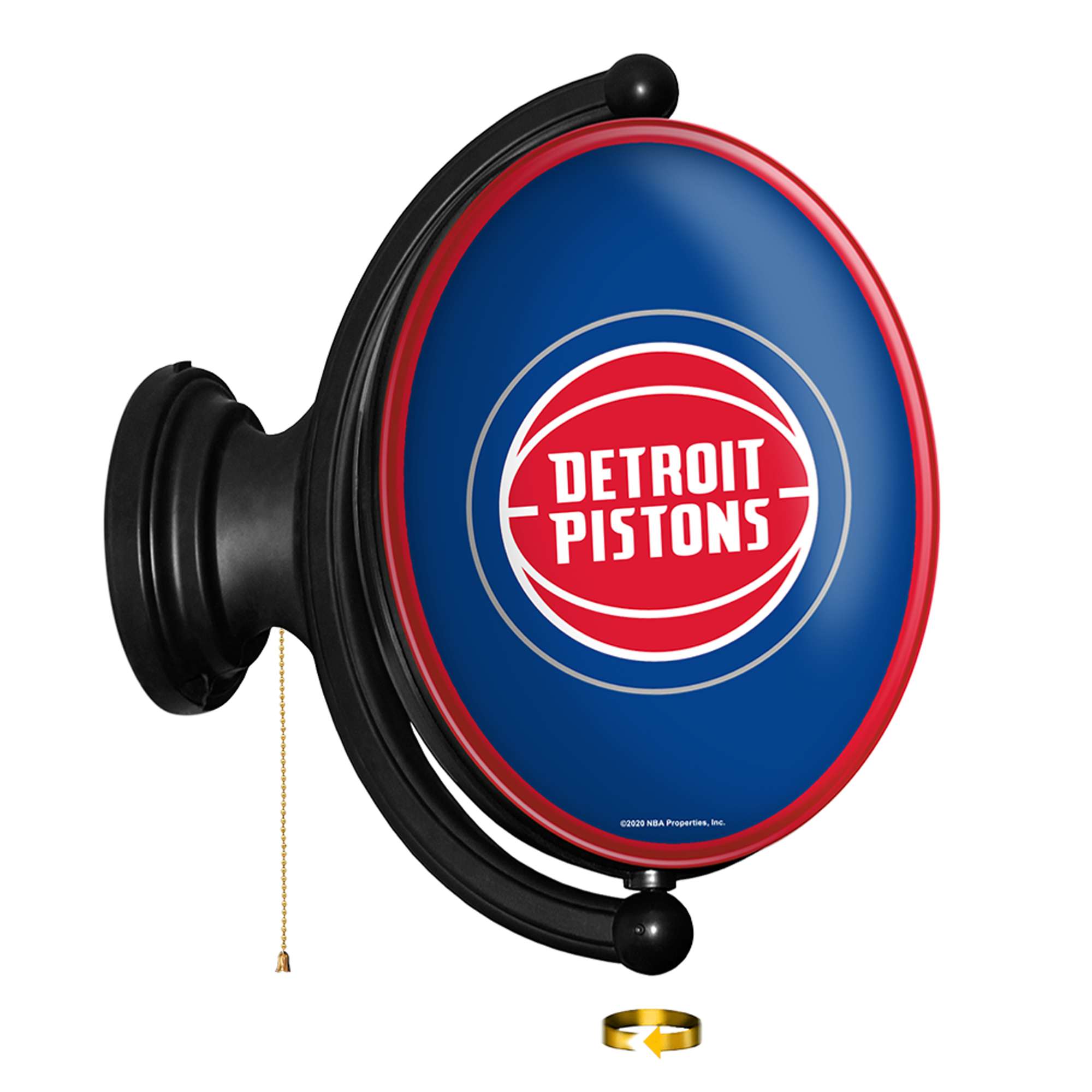 Detroit Pistons: Original Oval Rotating Lighted Wall Sign