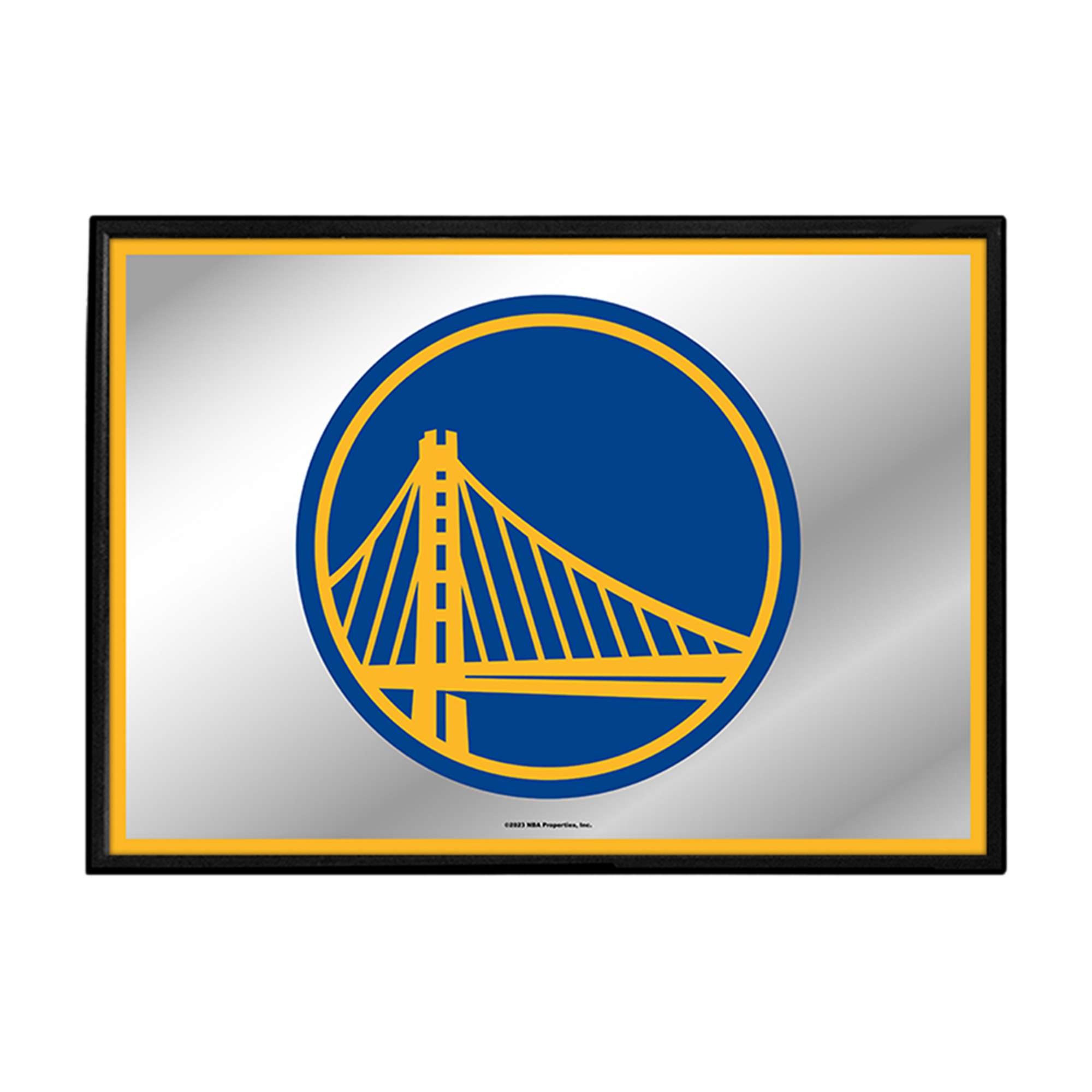 Golden State Warriors: Framed Mirrored Wall Sign    