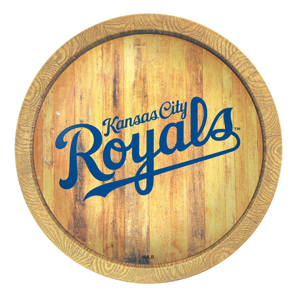 Kansas City Royals Wordmark - "Faux" Barrel Top Sign  