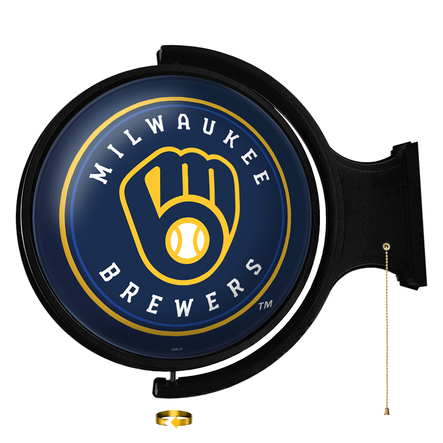 Milwaukee Brewers Original Round Rotating Lighted Wall Sign  