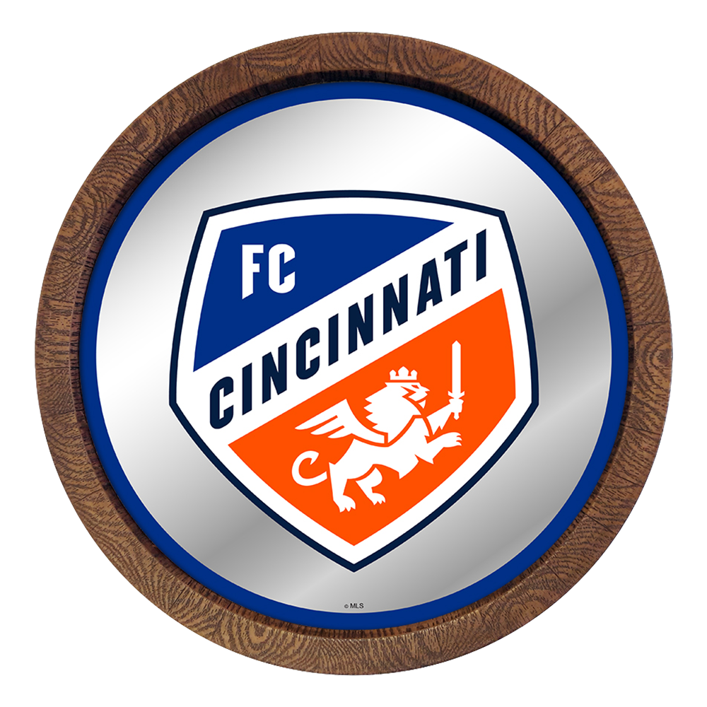 FC Cincinnati: Barrel Top Framed Mirror Mirrored Wall Sign  