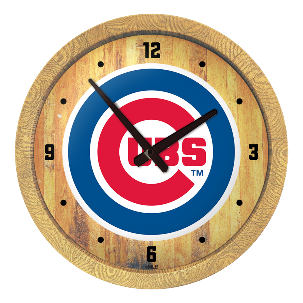 Chicago Cubs "Faux" Barrel Top Clock  