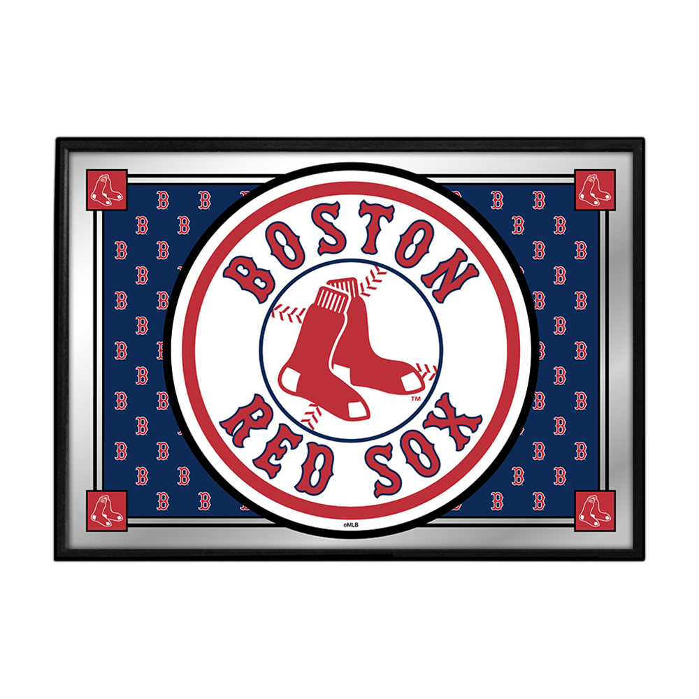Boston Red Sox Team Spirit - Framed Mirrored Wall Sign  