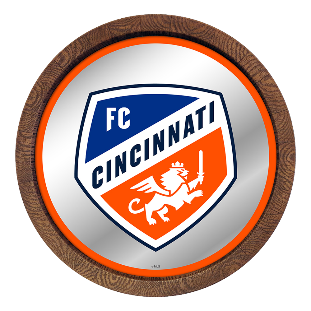 FC Cincinnati: Barrel Top Framed Mirror Mirrored Wall Sign