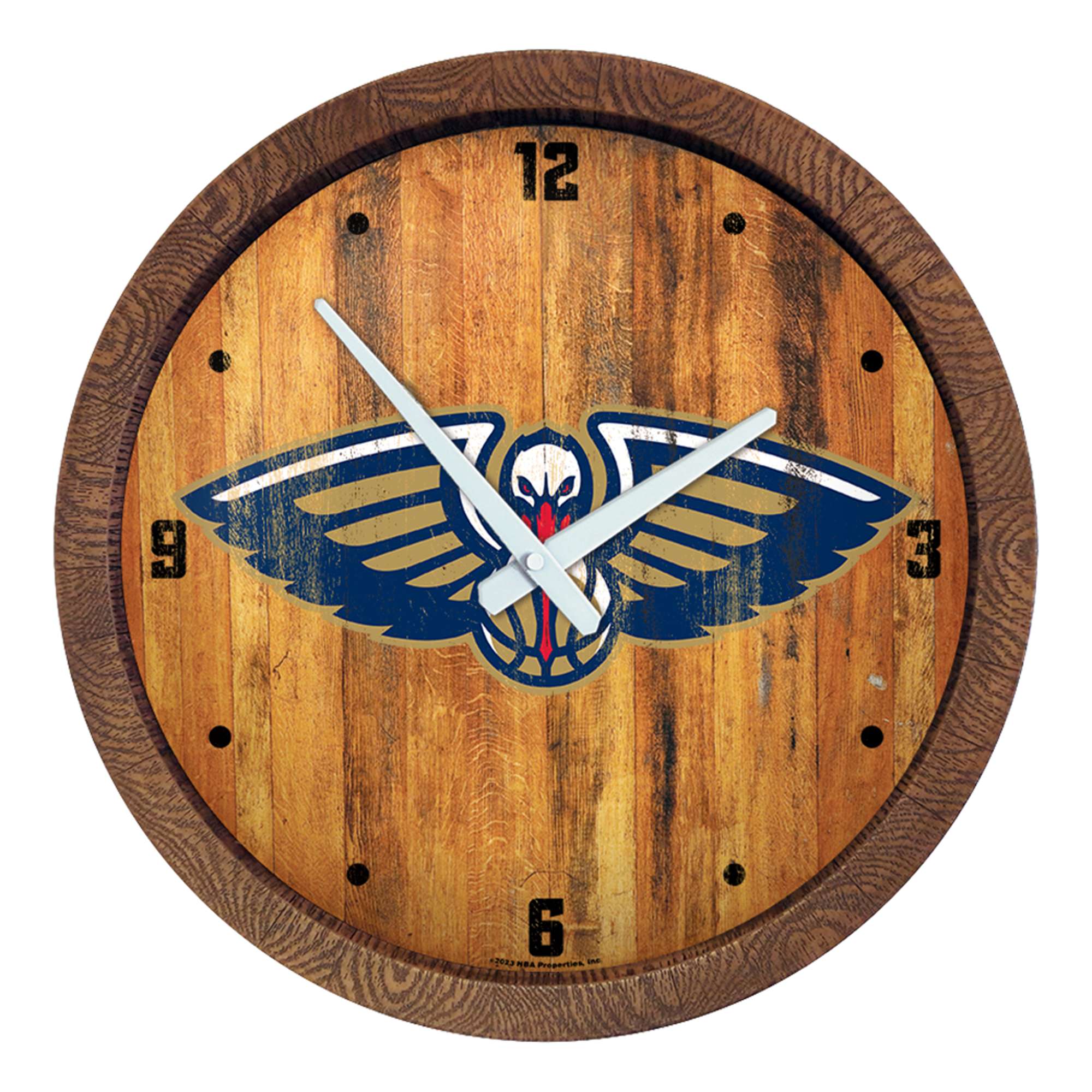 New Orleans Pelicans: "Faux" Barrel Top Clock    