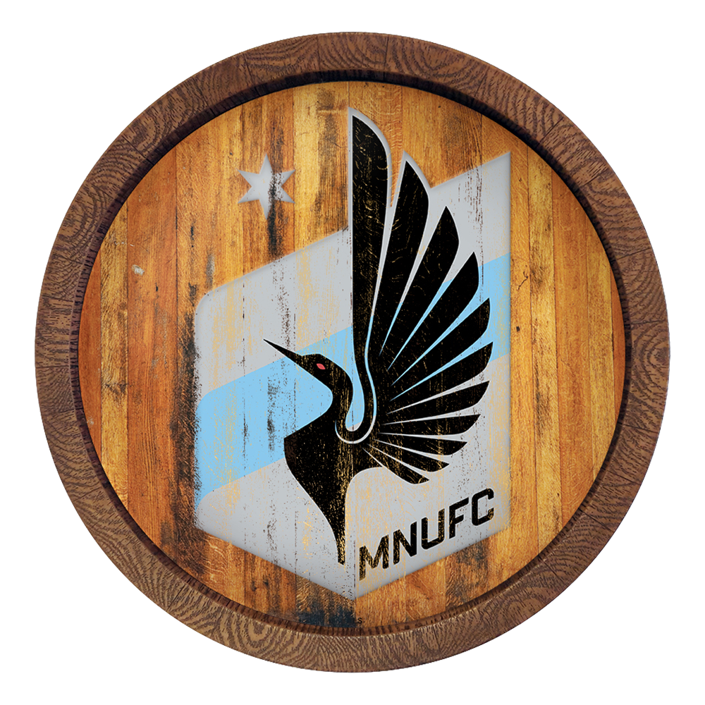 Minnesota United FC: Weathered "Faux" Barrel Top Sign  