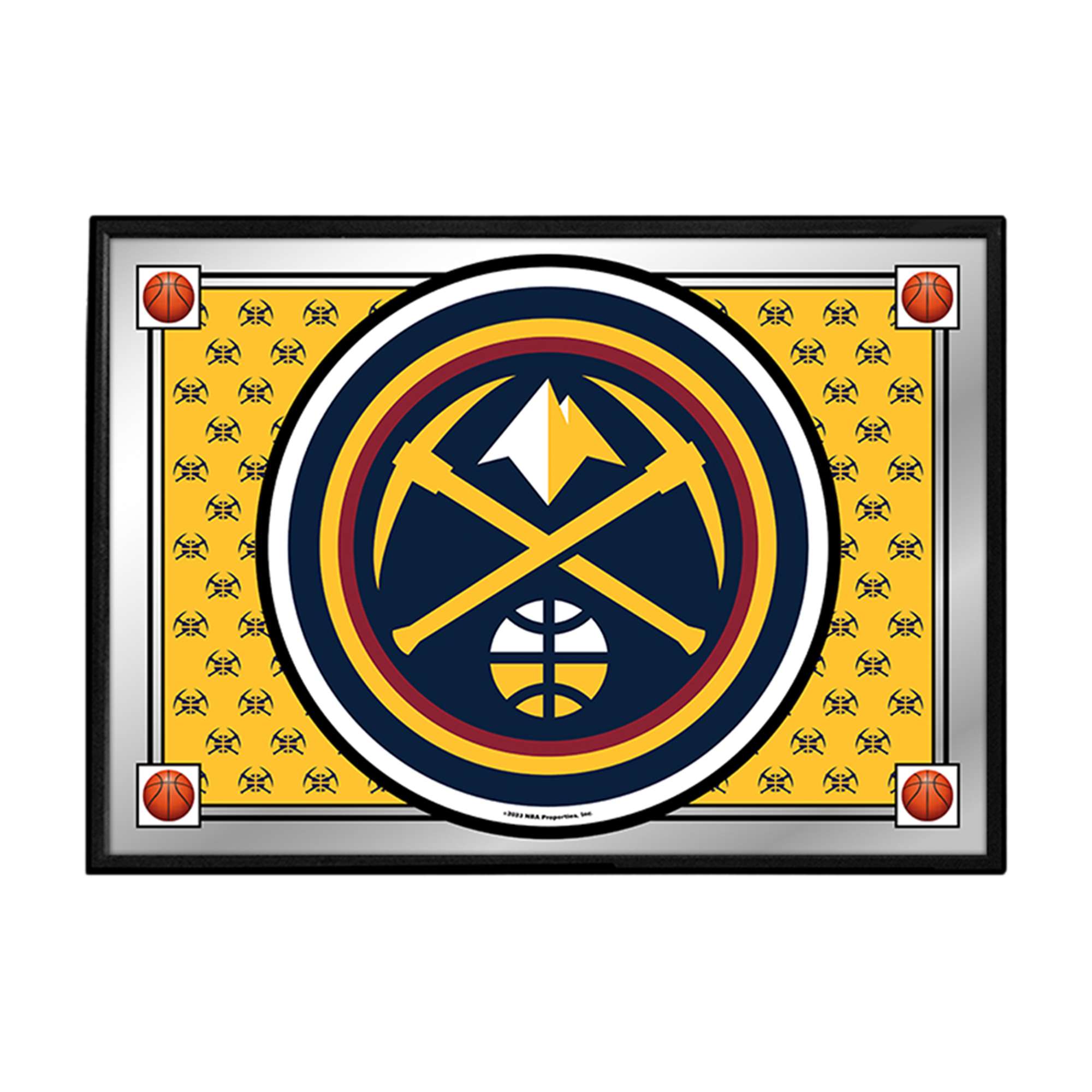 Denver Nuggets: Team Spirit - Framed Mirrored Wall Sign