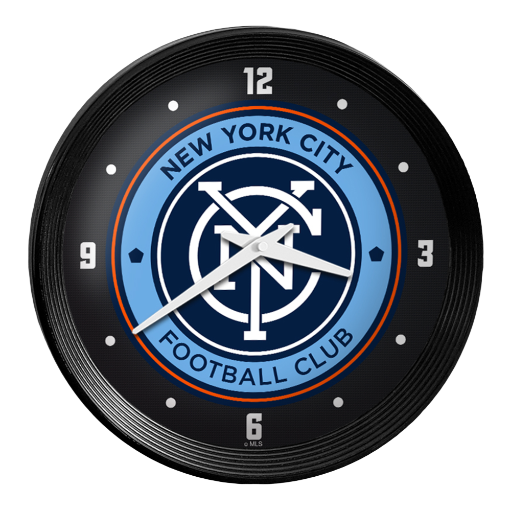 New York City FC: Ribbed Frame Wall Clock