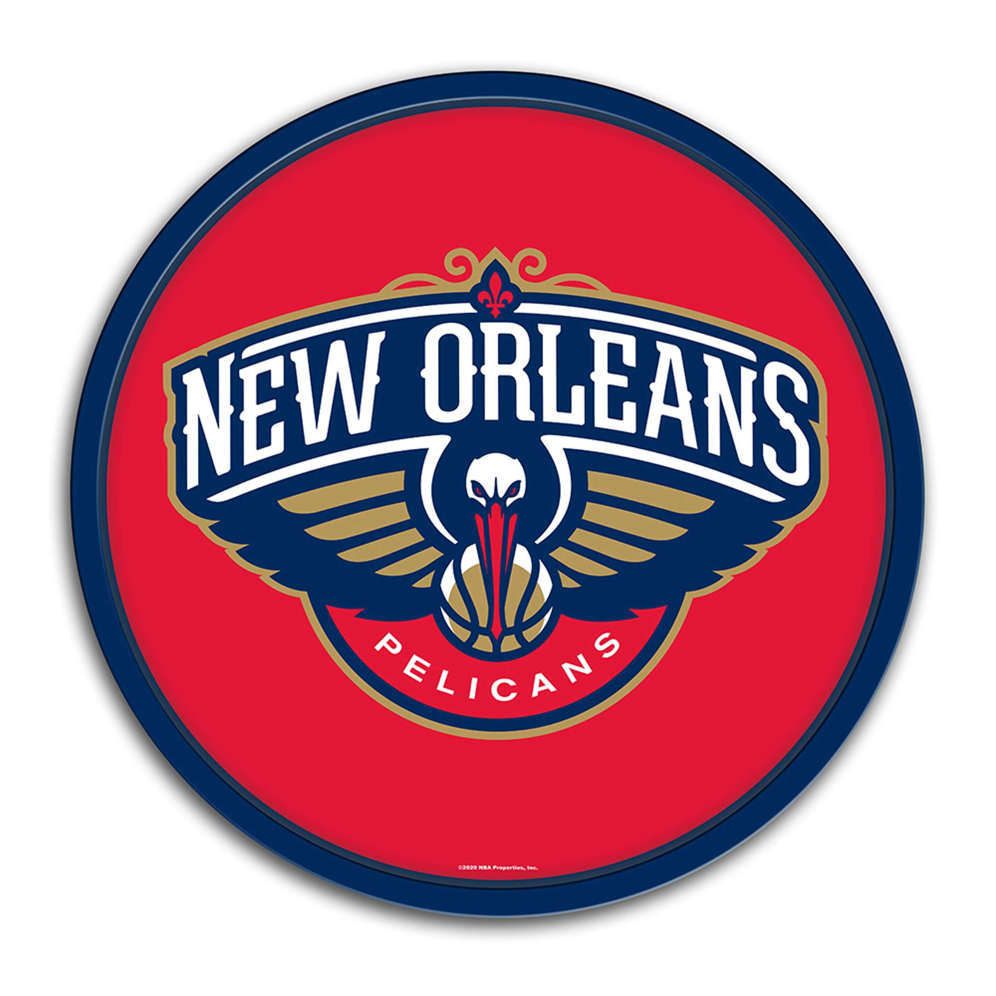 New Orleans Pelicans: Modern Disc Wall Sign