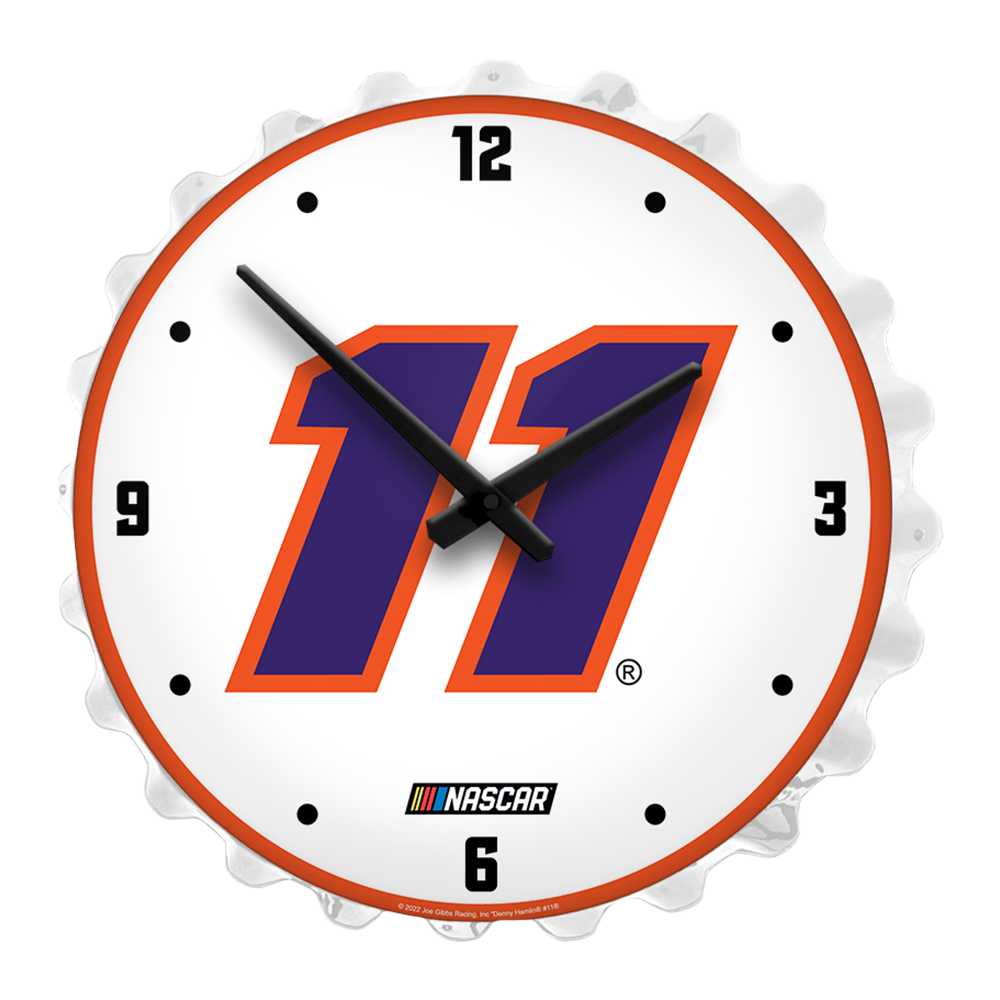 Denny Hamlin: Bottle Cap Lighted Wall Clock