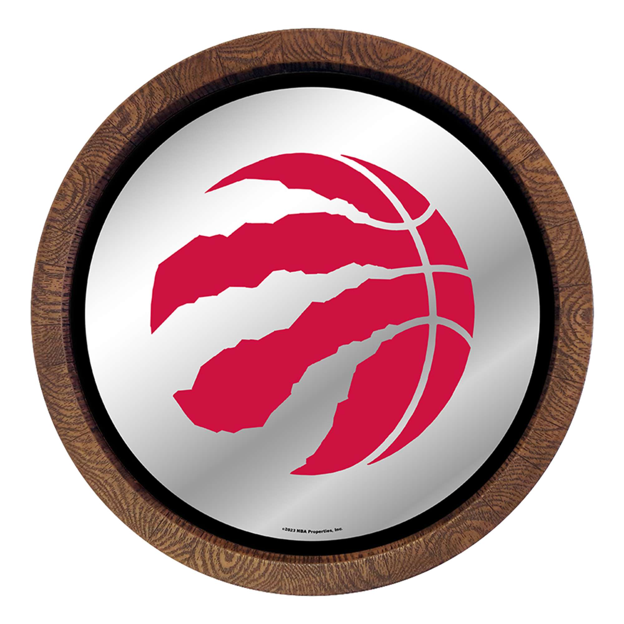 Toronto Raptors: "Faux" Barrel Top Mirrored Wall Sign  