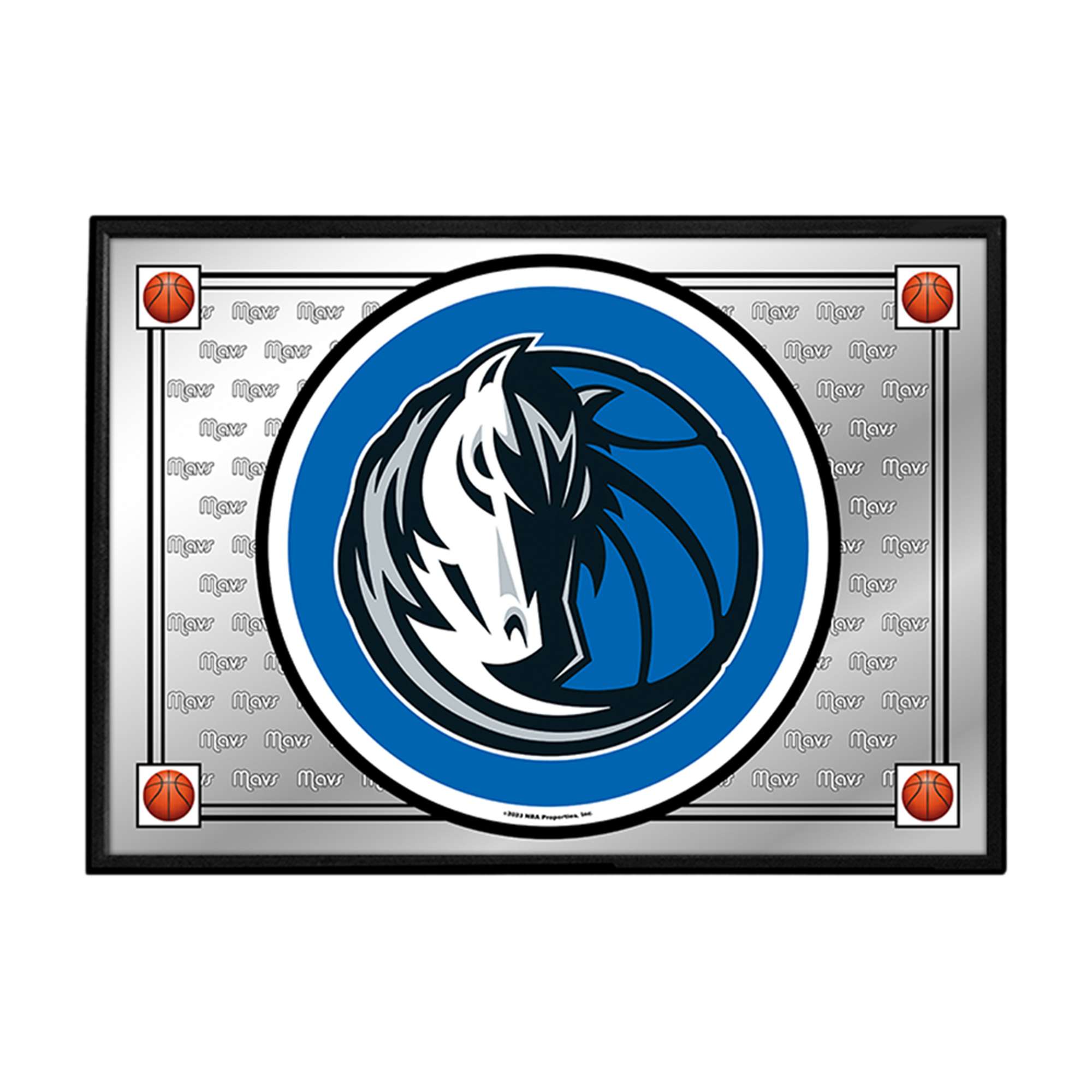 Dallas Mavericks: Team Spirit - Framed Mirrored Wall Sign